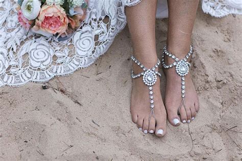 30 barefoot beach wedding sandals for brides and bridesmaids