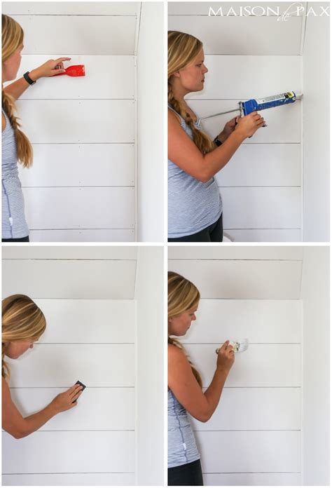 Shop patterns a clothing pattern line to encourage the art of slowing down and making something beautiful. How to Plank a Wall (DIY Shiplap) - Maison de Pax