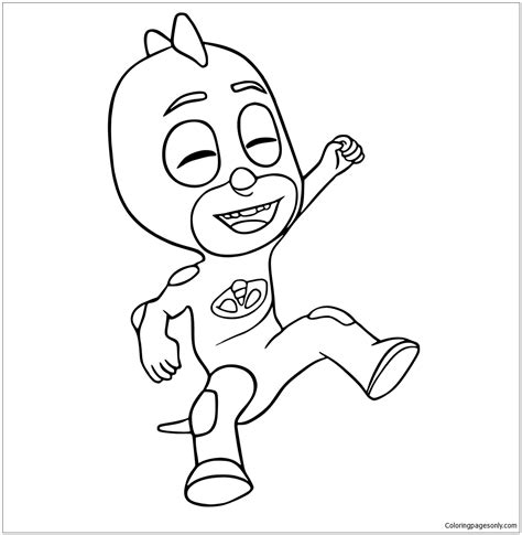 Gekko From Pj Masks 1 Coloring Page Free Coloring Pages Online