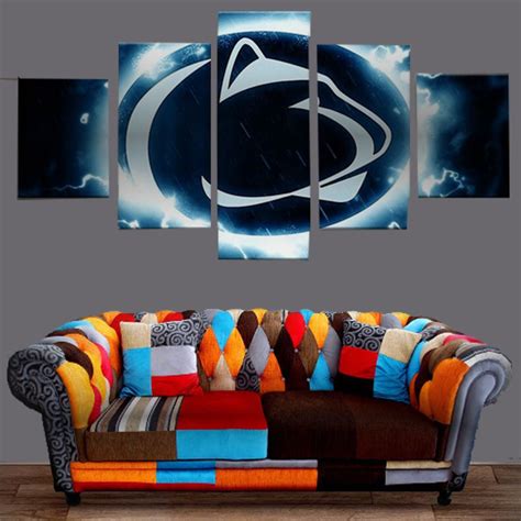 5pcs Penn State Nittany Lions Canvas Prints Painting Wall Art Sport