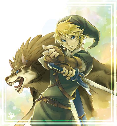 Link And Wolf Link The Legend Of Zelda And 1 More Drawn By Aiyakyuu