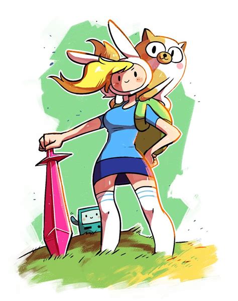 Adventure Time Fionna And Cake And Bmo カートゥーン アドベンチャー タイム アドベンチャー