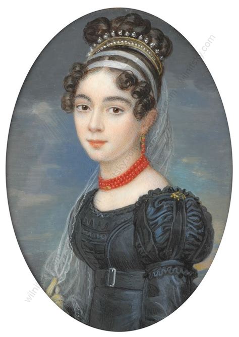 Attr To Joseph Krafft Portrait Of Henriette Rottmann 1820 Regency