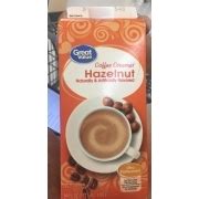 Water, corn syrup, soybean & cottonseed oil, high fructose corn syrup, sodium caseinate (a milk derivative), dipotassium. Great Value Coffee Creamer, Hazelnut Naturally And ...