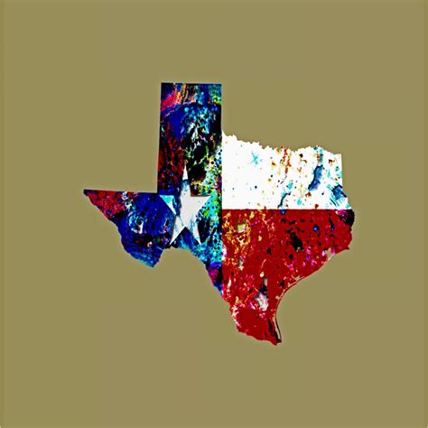 Texas Paint Splatter Painting By Brian Reaves Pixels