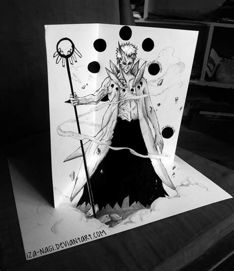 Obito Unleashed 3d Drawings Anime Character Drawing Art Drawings