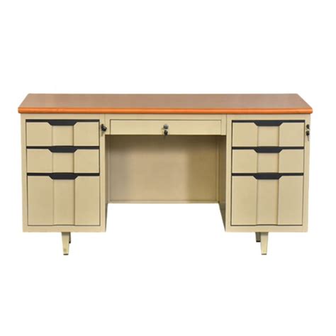 Wood Top Steel Office Table Fubao Office Furniture