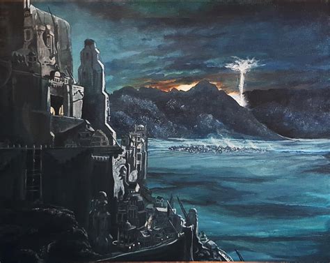 A Painting Of Minas Tirith I Finished Today After 23 Hours Of Work Oc