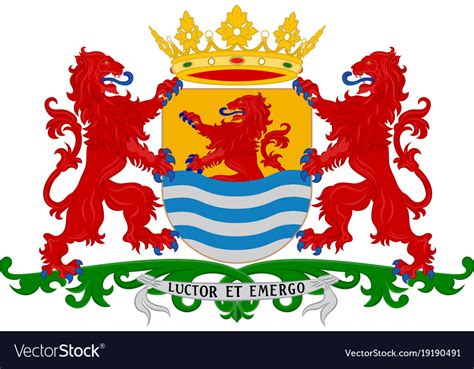 Coat Of Arms Of Zeeland Netherlands Royalty Free Vector