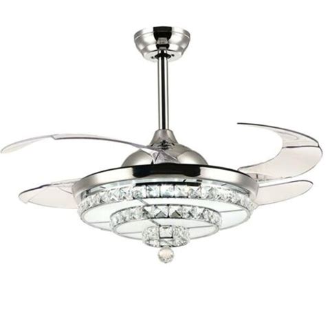 Ceiling fan keeping you cool but leaving you in the dark? Mercer41 42" Crystal Ceiling Fan With Light Retractable ...