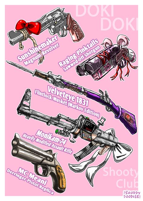 This page may contain a lot of spoilers.it's recommended you play the game first before you read the article. This arsenal…..is full of incredibly cute guns! : DDLC