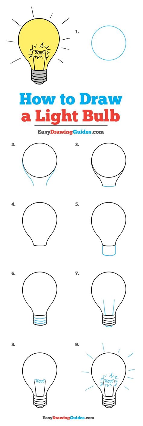 How To Draw A Light Bulb Really Easy Drawing Tutorial