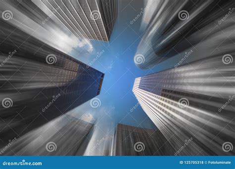 Skyscrapers In Motion Stock Photo Image Of Houston 125705318