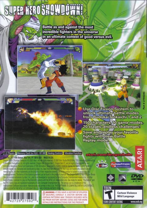 Although it sometimes falls short of the mark while trying to portray each and every iconic moment in the series, it manages to offer the best representation of the anime in videogames. Dragon Ball Z Budokai Tenkaichi 3 Sony Playstation 2 Game