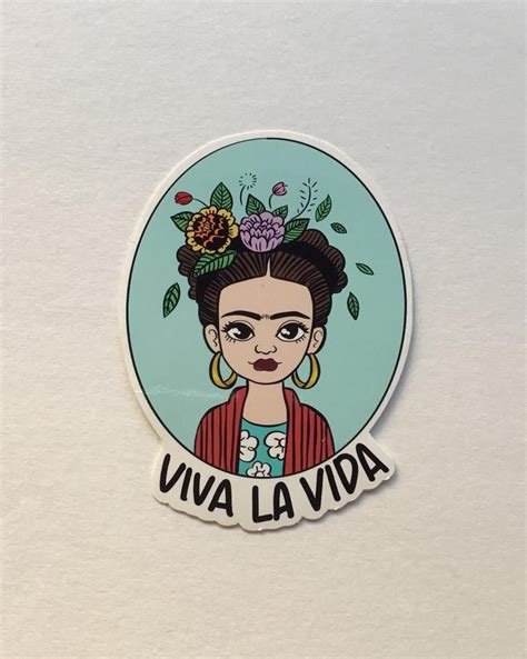 Pegatina De Vinilo Frida Kahlo Viva La Vida Etsy España Frida