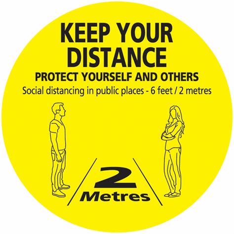Social Distancing Keep Your Distance Floor Sign Seton
