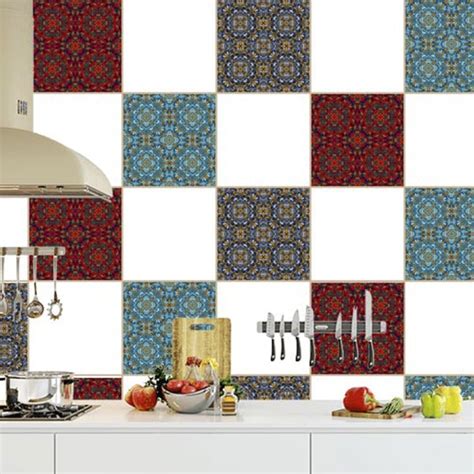 Adornos y decoración del hogar. Adhesivos para cocina tipo azulejo árabe. Personaliza tu ...