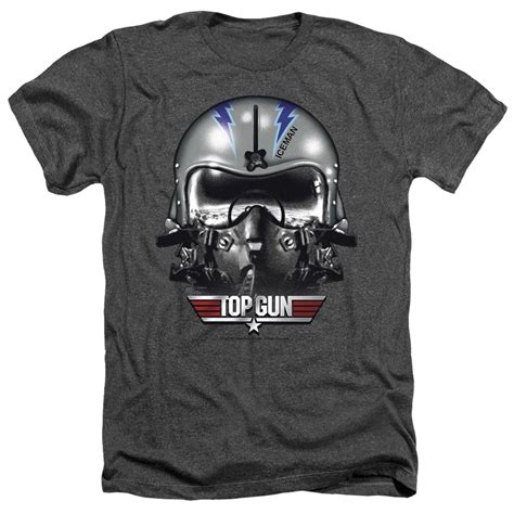 Top Gun Iceman Helmet Mens Heather T Shirt Sons Of Gotham