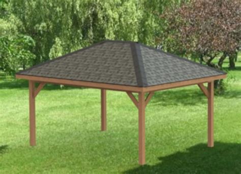 Hip Roof Gazebo Building Plans 12 X 16 Perfect For Etsy