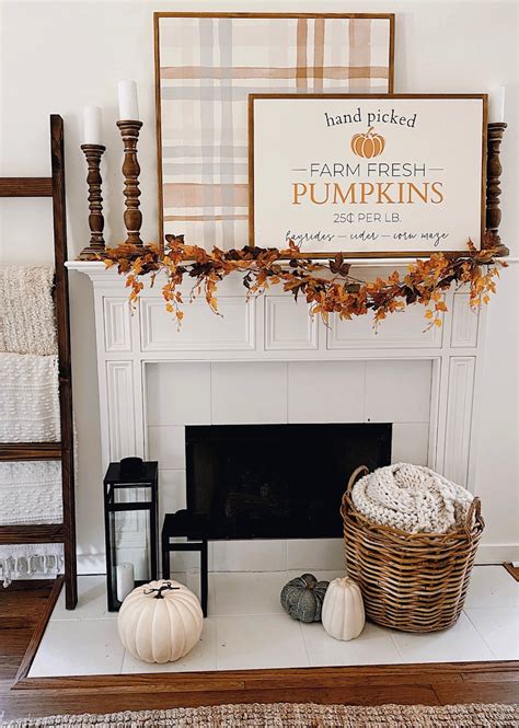 Fireplace Mantel Decorating Ideas For Fall Shelly Lighting