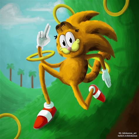 Sonic The Hedgehog X Garfield By Blinkence On Deviantart