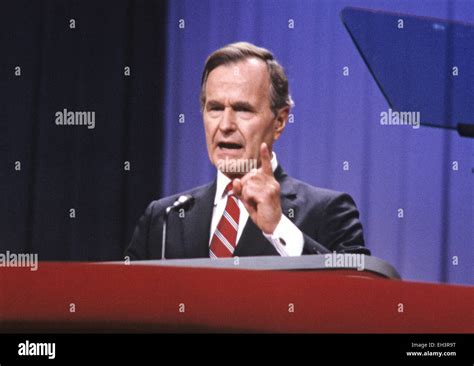 United States Vice President George Hw Bush On The Podium As He