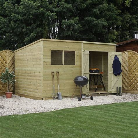 10 X 8 Warwick Shiplap Pressure Treated Pent Shed Shedsfirst