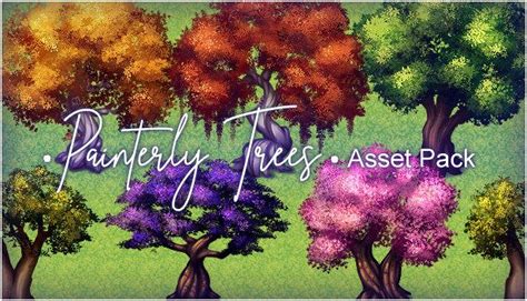 New Releases Lovely Knights Character Assets Painterly Trees Asset