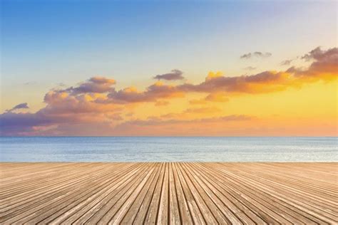 Download Boardwalk Rocks Skyline Horizon Summer Background For Free