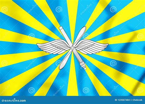 3d Flag Of Air Force Of The Russian Federation Stock Illustration
