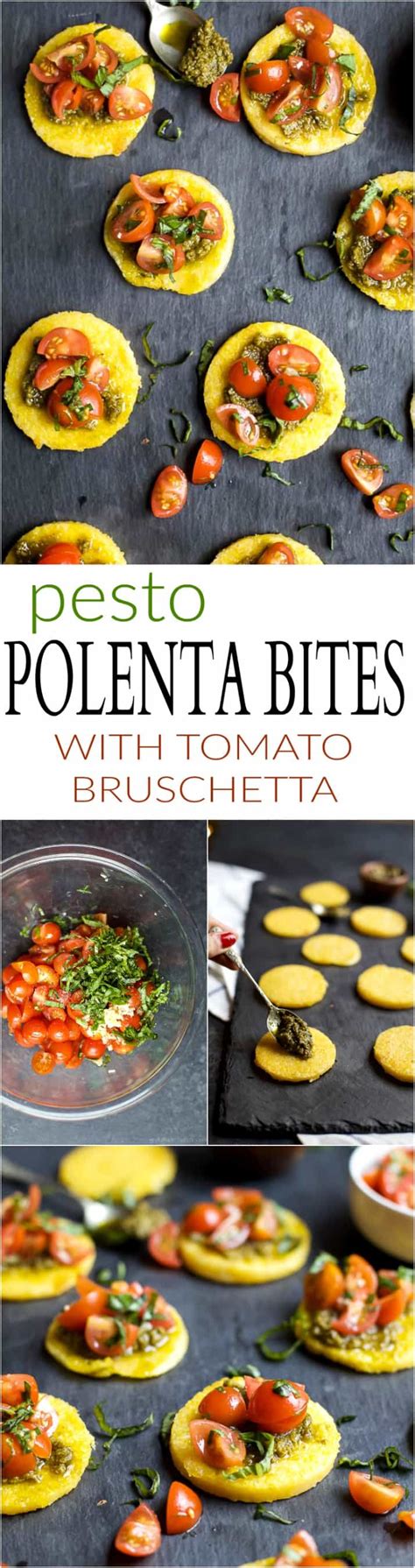 Check spelling or type a new query. Pesto Polenta Bites with Tomato Bruschetta | Easy Italian ...