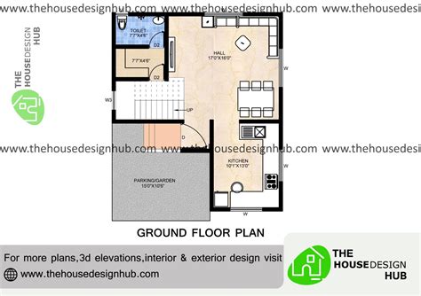 X Ft Bhk Duplex House Design Plan Under Sq Ft The House