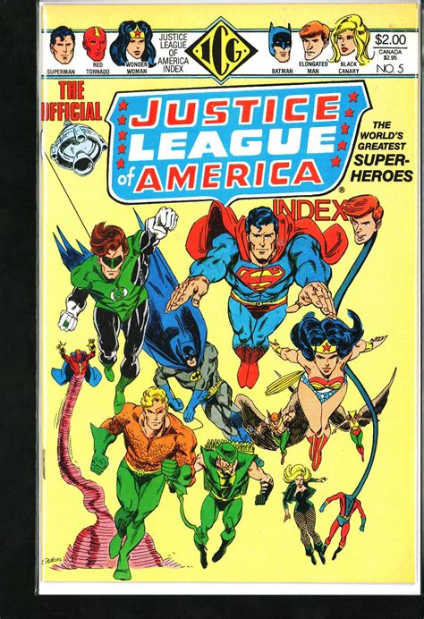 The Official Justice League Of America Index 5 1986 Comic Books Copper Age Hipcomic
