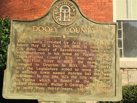 Dooly County Historic Sign. Vienna, Georgia. Paul Chandler June 2016