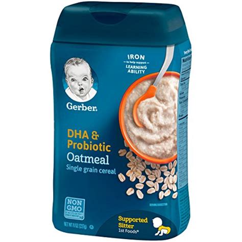 Gerber Dha And Probiotic Oatmeal Baby Cereal 8 Ounce Pricepulse