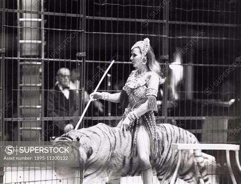 Mary Chipperfield Riding A Bengal Tiger Mary Chipperfield With Her