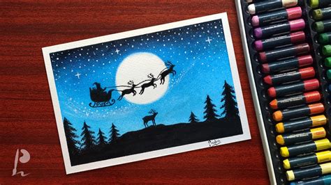 Easy Santa Claus Christmas Drawing With Oil Pastels Prabudbz Art