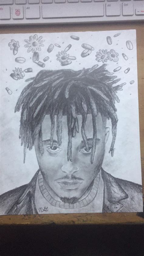 Printed on 100% cotton watercolour textured paper, art prints would be at home in any gallery. Juice Wrld Sketch : JuiceWRLD