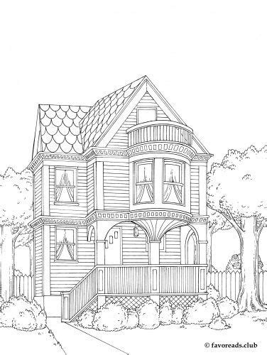 Victorian House Free Adult Coloring Pages Detailed Coloring Pages