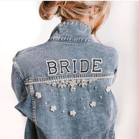Bride denim jacket | Embellished denim jacket, Customised denim jacket, Bride jacket