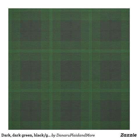 Dark Dark Green Blackgreenstripe Plaid Fabric Plaid Fabric