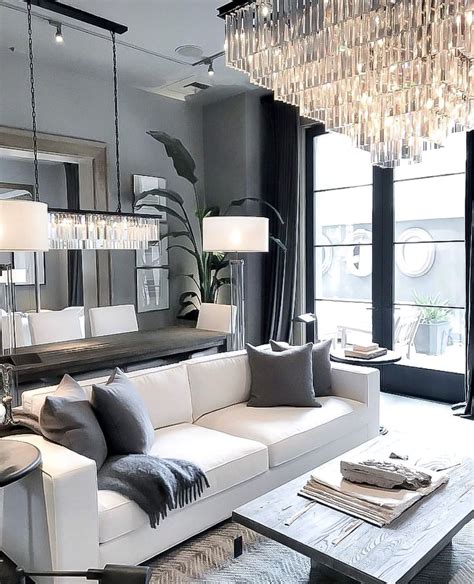 Restoration Hardware Style Grey Living Room Decor With Rh Maddox Sofa