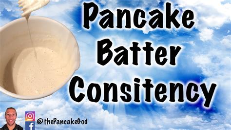 The Secret To Make Pancake Batter The Right Consistency Water To Mix