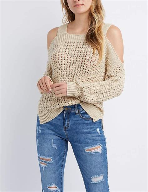 Open Knit Cold Shoulder Pullover Sweater Affiliate Long Pullover