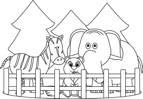 Zoo Animal Clipart Black And White