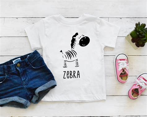 Zebra Tee Shirt For Toddlers Zebra Baby T Shirt For Boys T Etsy