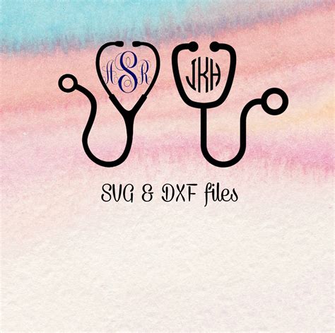 Stethoscope Monogram Svg Free 82 Svg File For Silhouette Free Svg