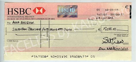 What is a void cheque uk. Fake HSBC cheque scammers send out to trick victims - KairUs.org - Linda Kronman & Andreas Zingerle