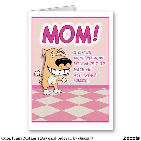 Funny Adorable Mothers Day Card Funny Mothers Day Funny Mother Tribute To Mom