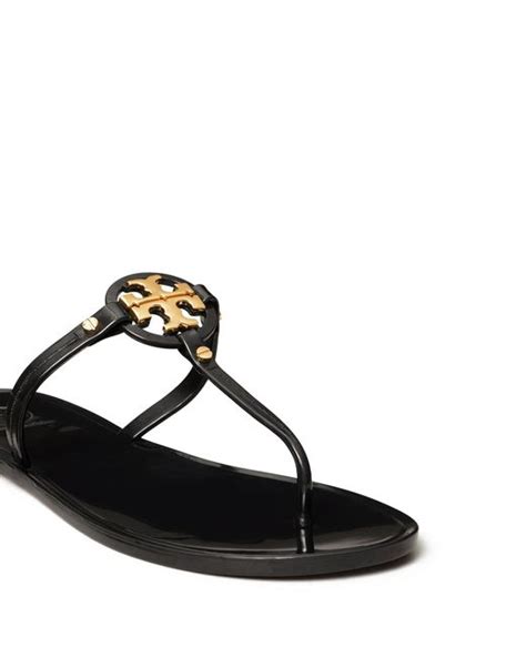 Tory Burch Mini Miller Jelly Thong Sandals In Black Lyst